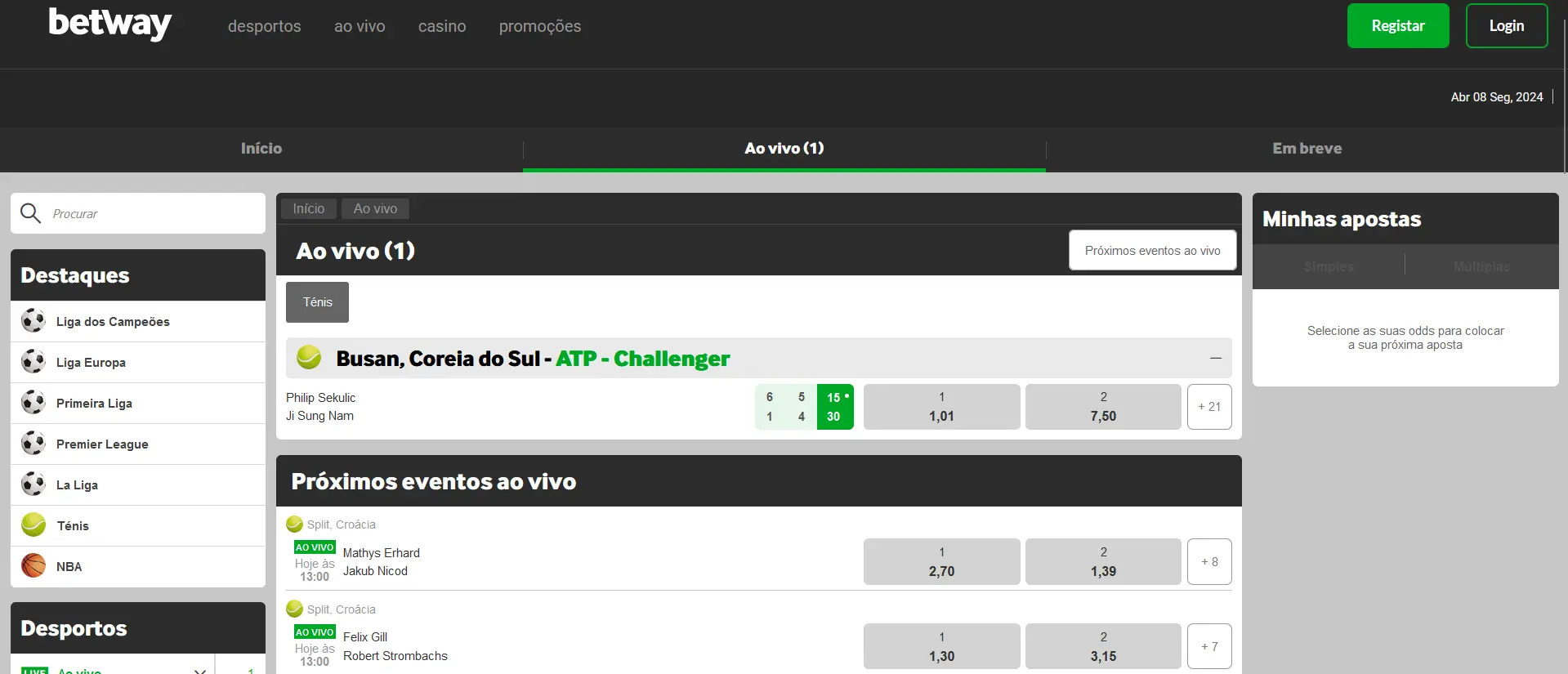 Ao vivo Betway