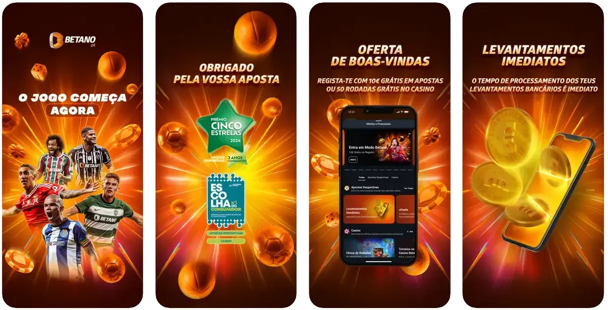 Aplicação móvel Betano para iOS