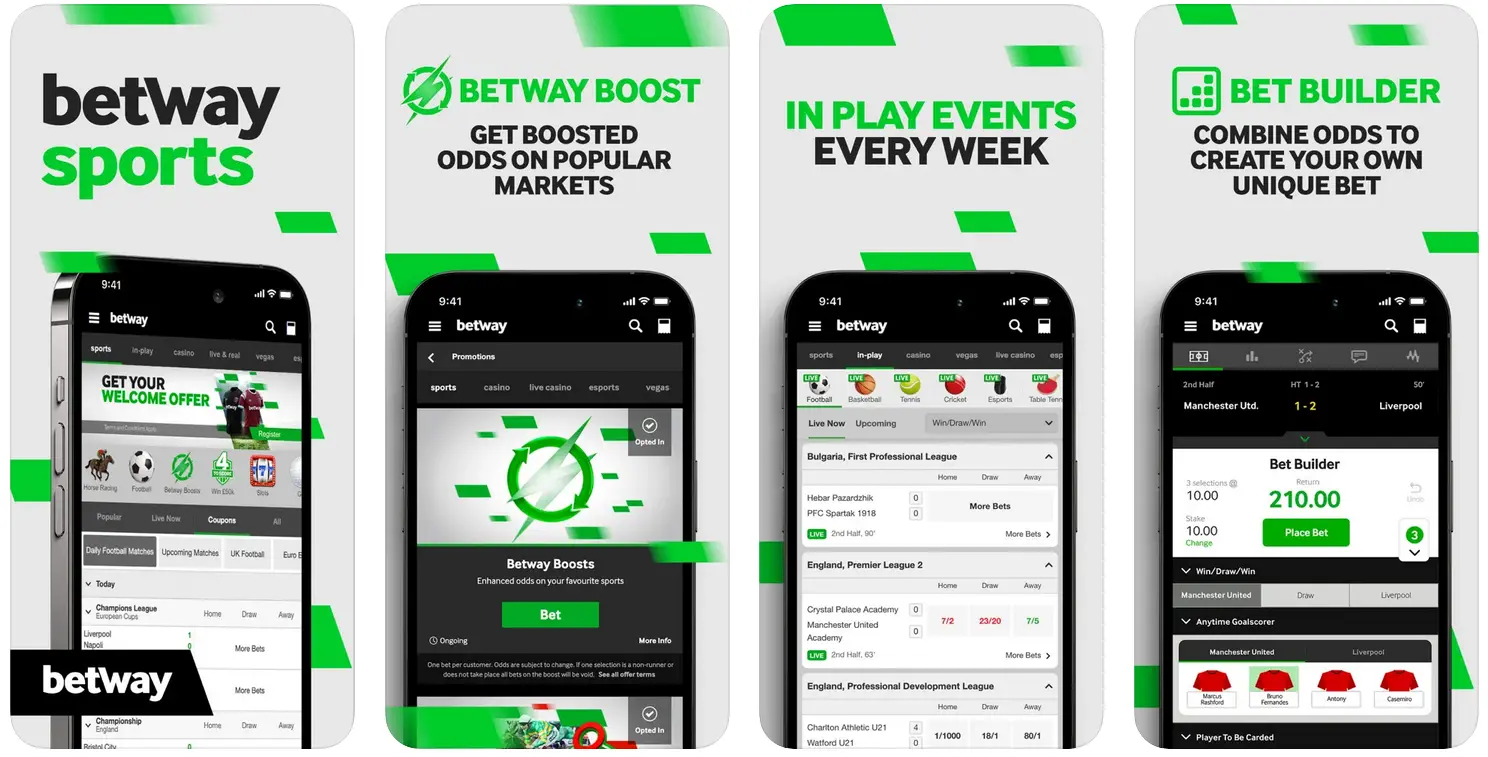 Aplicação móvel Betway