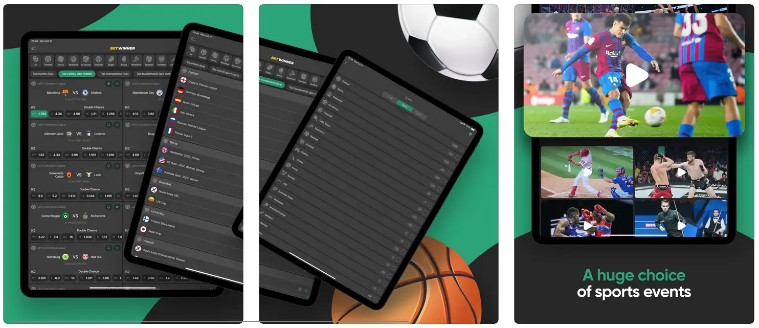 Aplicação móvel Betwinner