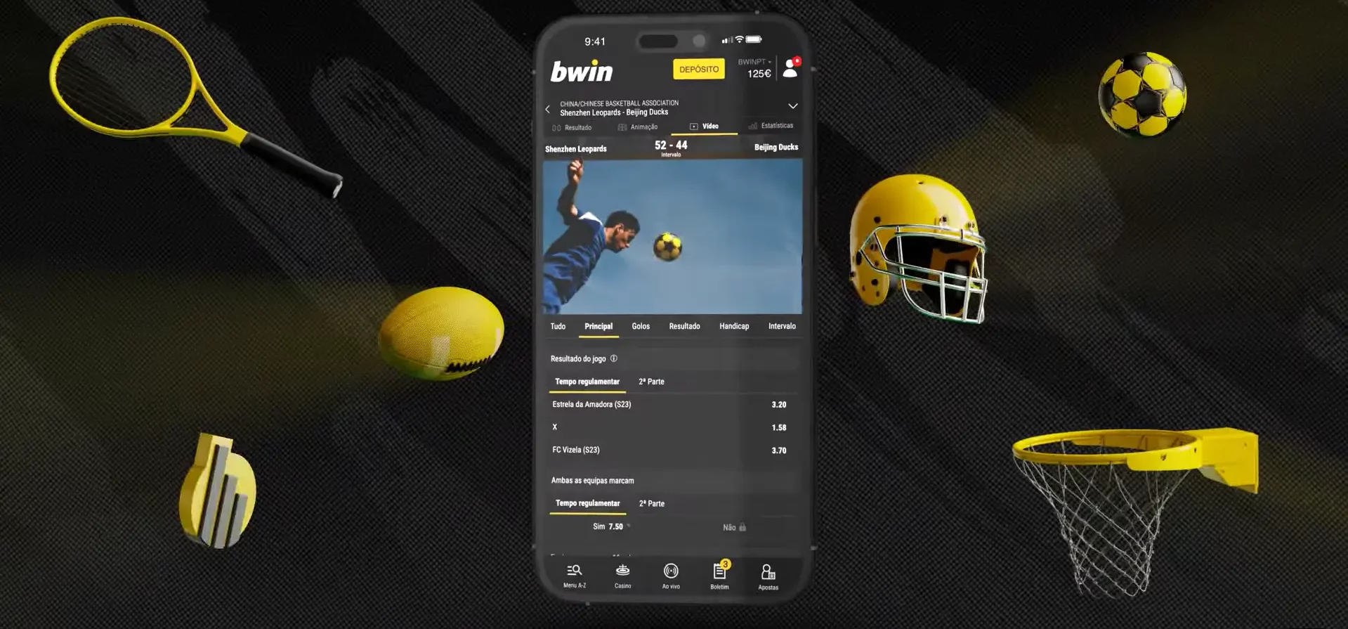 Aplicações móveis da Bwin