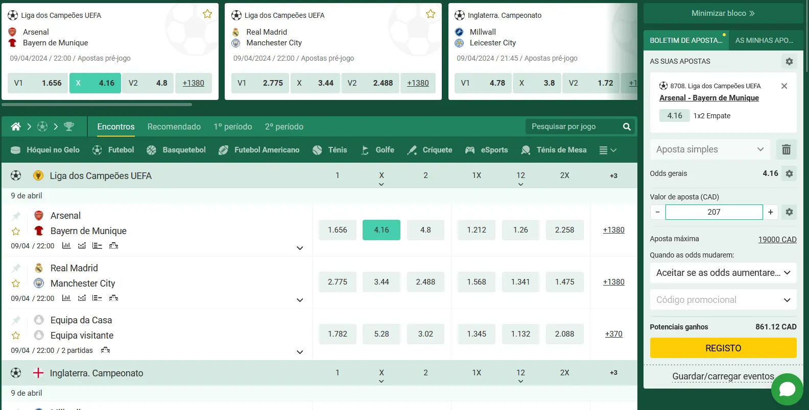 Apostar na Betwinner