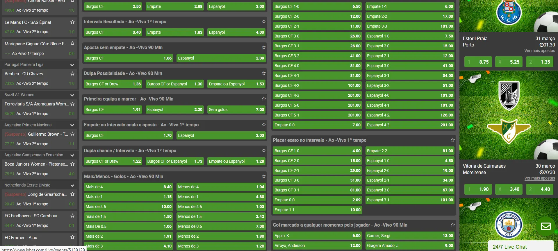 Apostas ao Vivo LSbet
