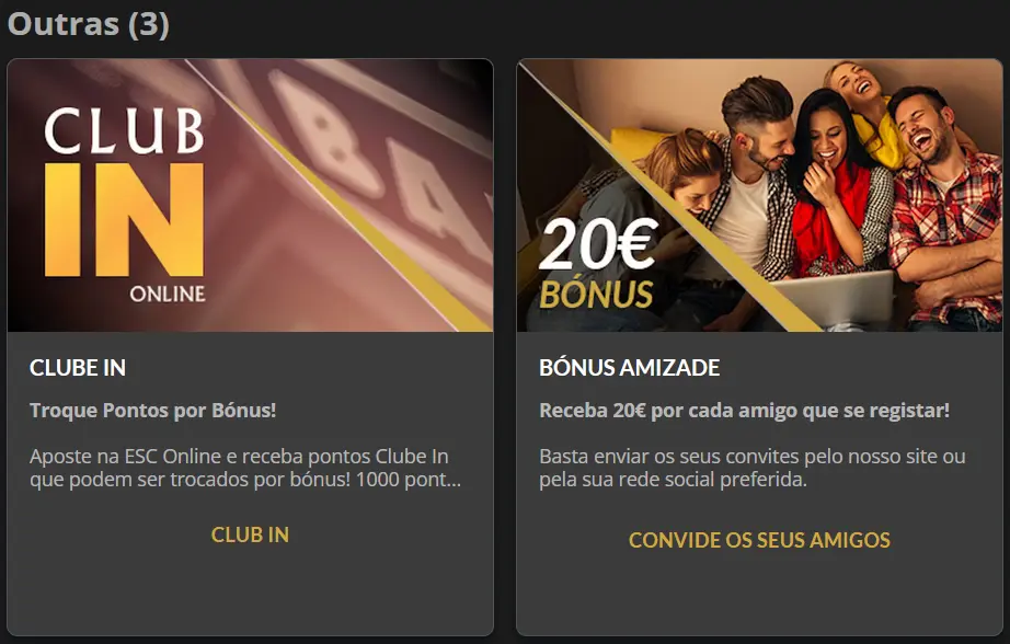 Bónus especiais