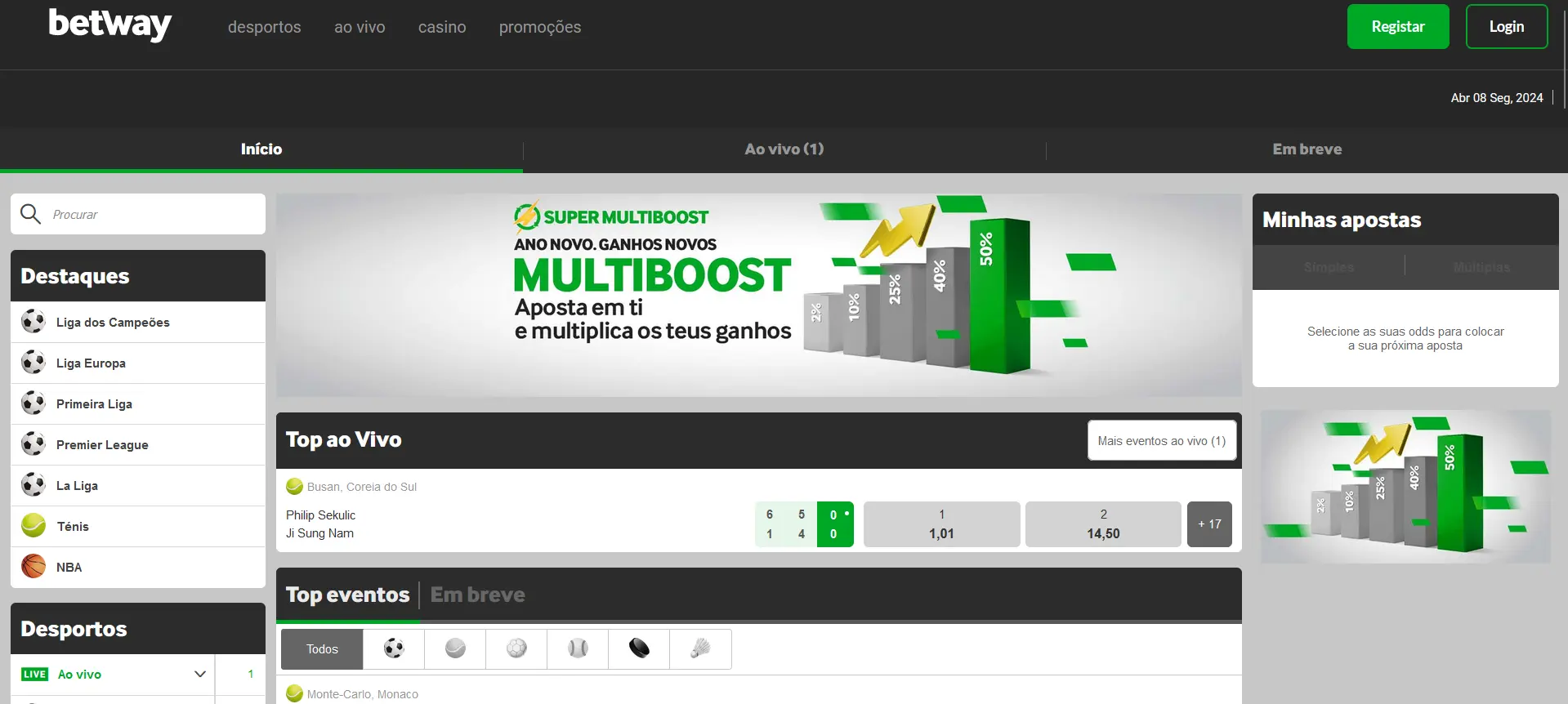 Casa de apostas Betway