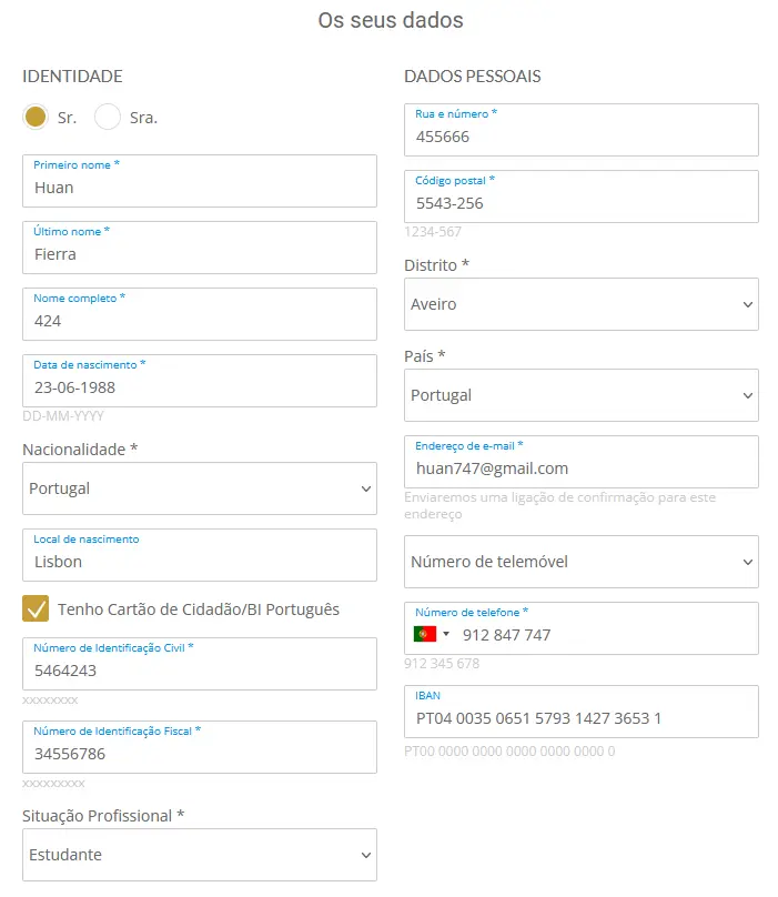ESC Registo