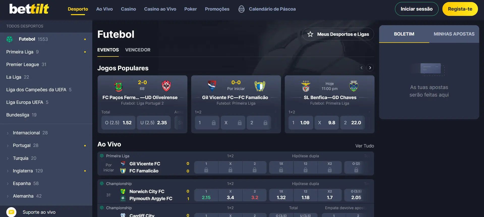 Futebol - Bettilt