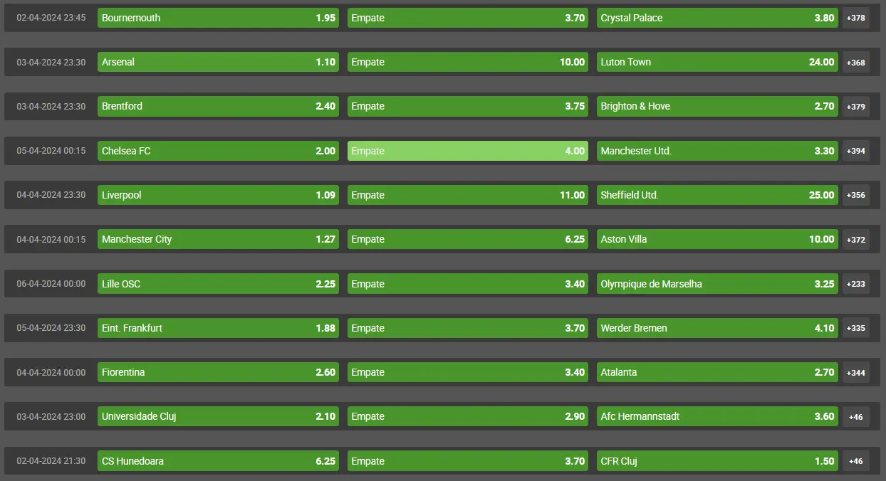 Linhas na LSbet