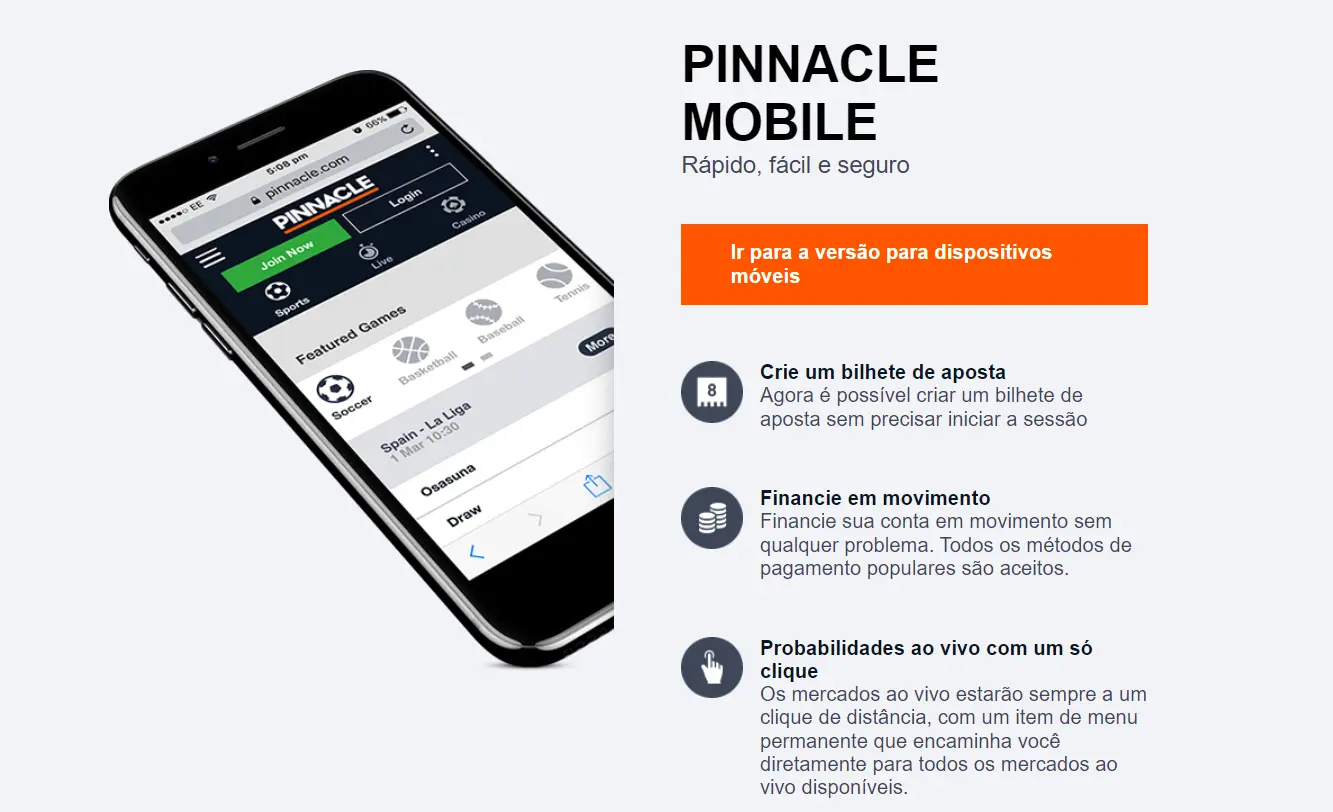Versão móvel dao Pinnacle