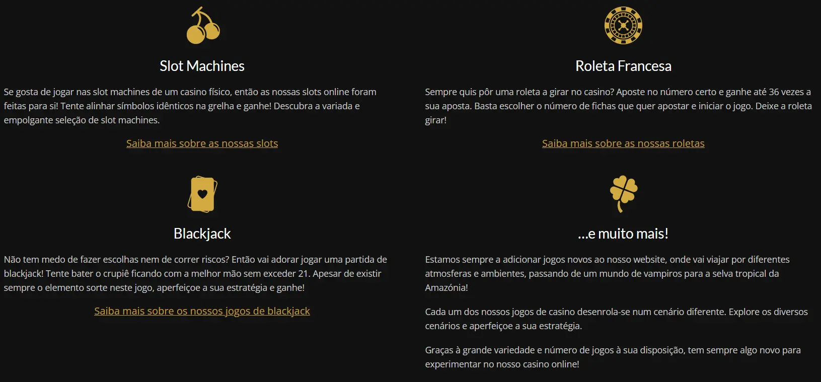 Variedade de jogos ESC