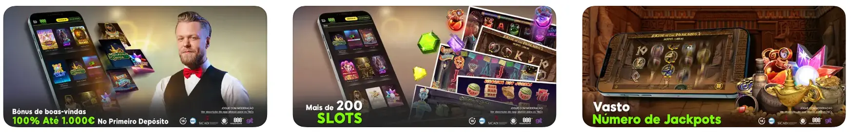 Aplicação móvel do Casino 888 para iOS