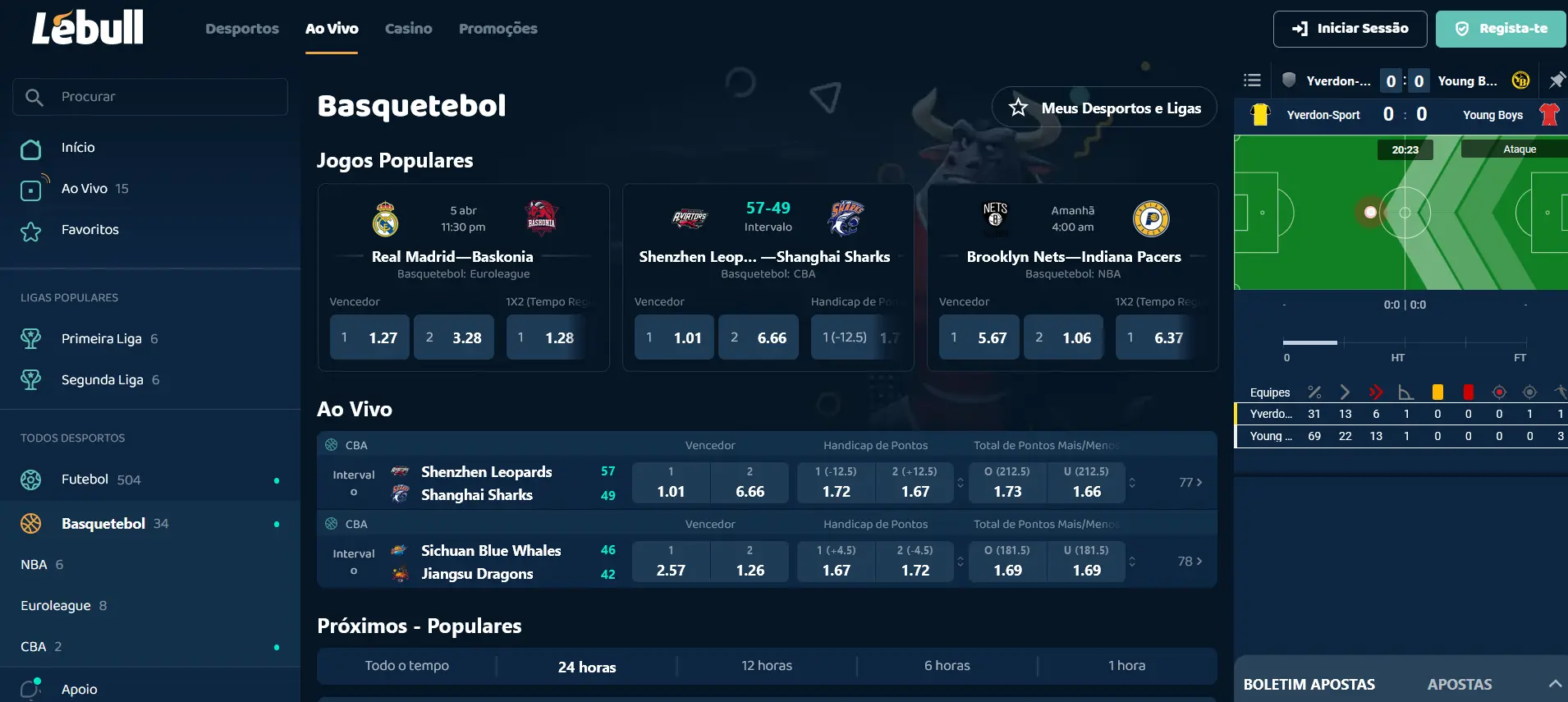 Apostas ao Vivo Lebull