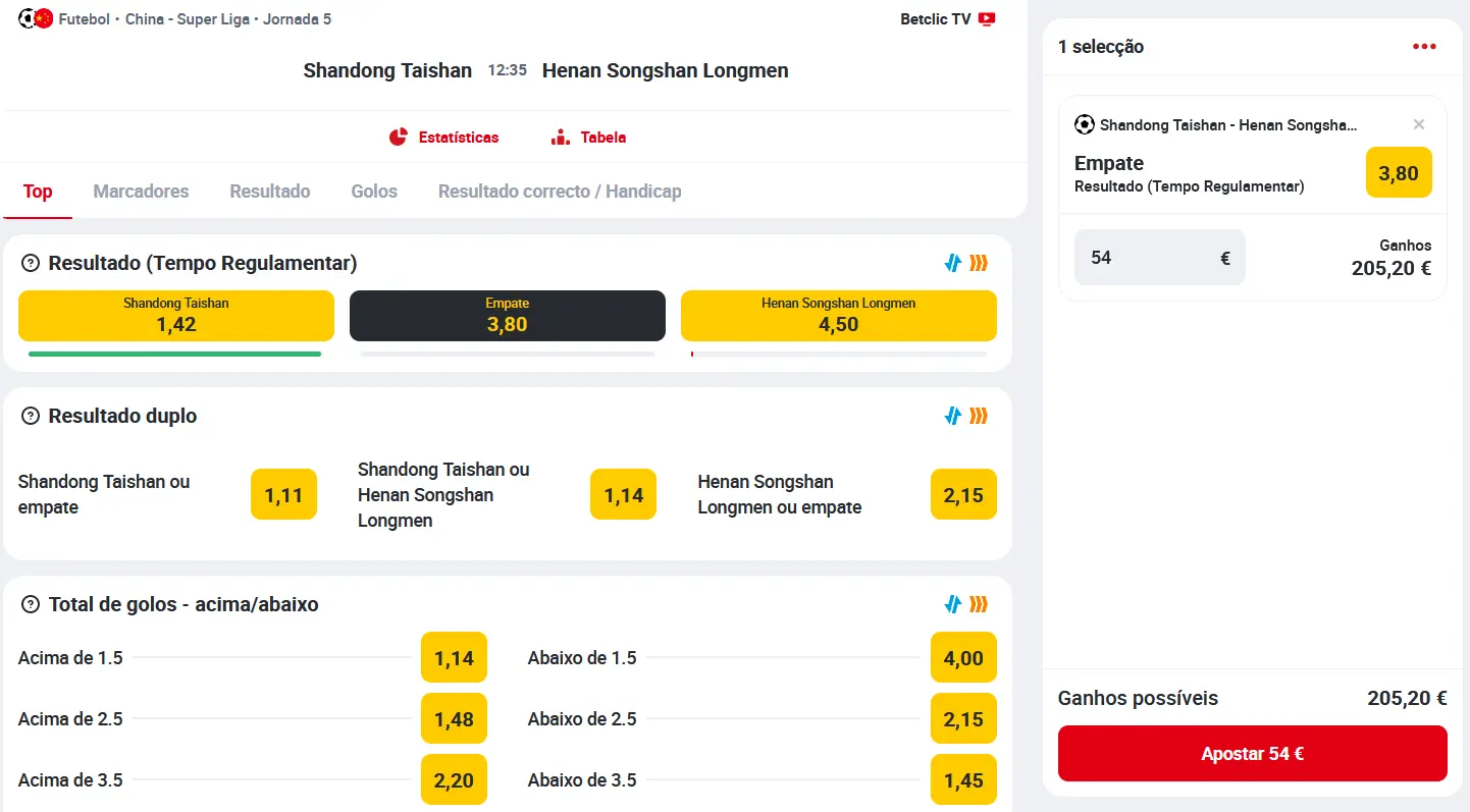 Apostas na Betclic