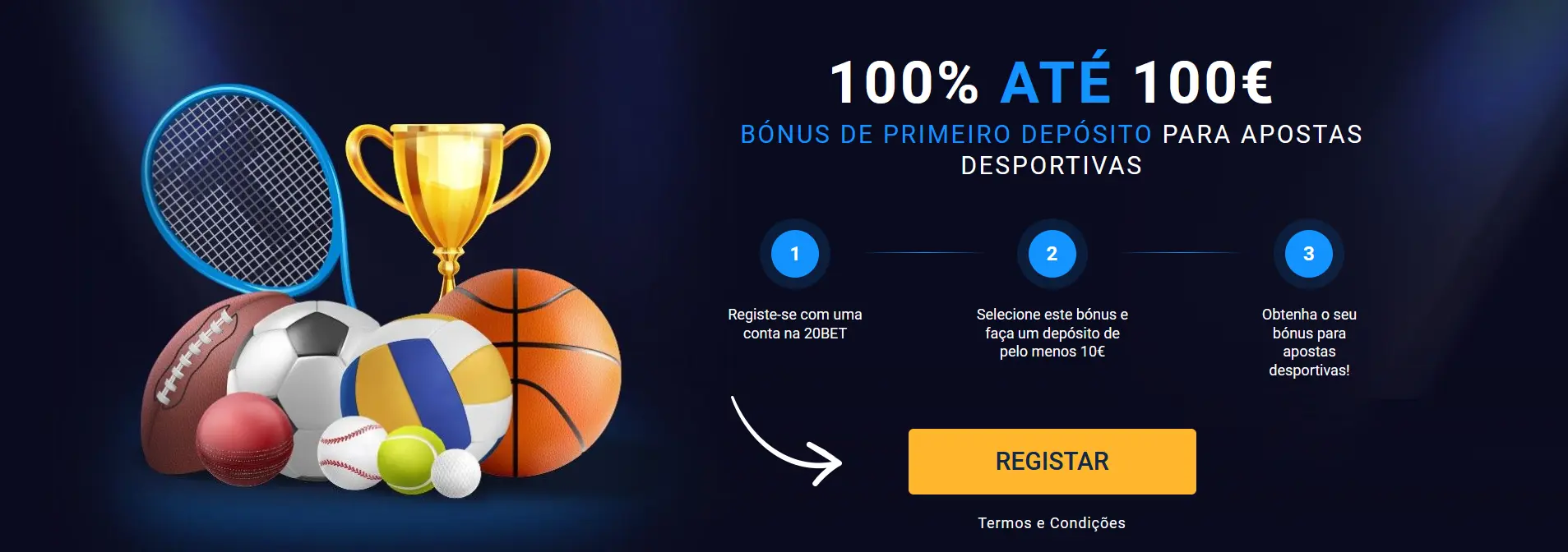 Bónus de primeiro depósito para apostas desportivas