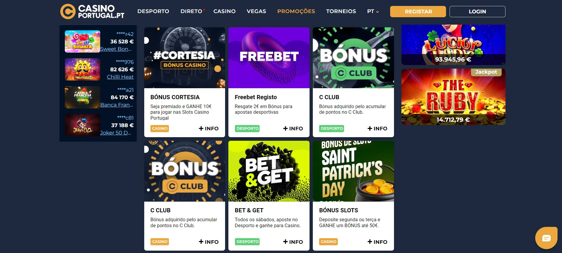 Bónus do Casino Portugal