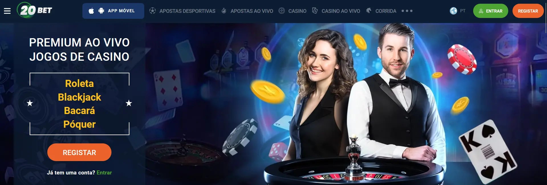 Casino ao vivo 20Bet