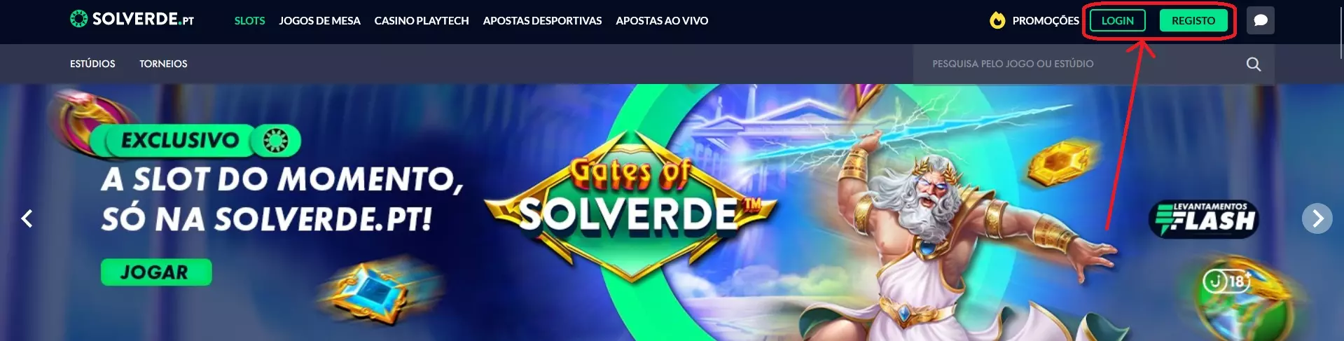 Como registar-se no Solverde.pt