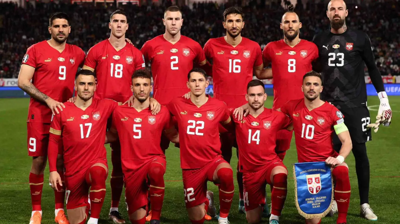 A seleção da Sérvia para o Euro 2024