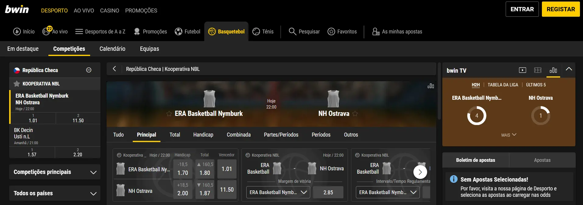Basquetebol na Bwin