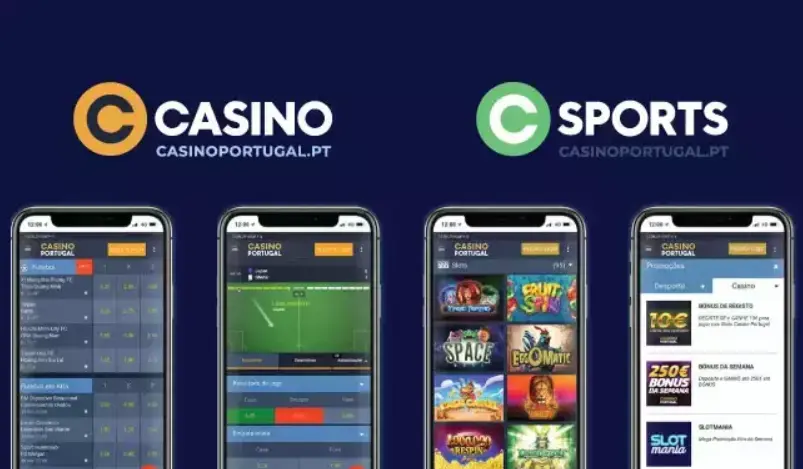 Interface da aplicação móvel do Portugal Casino