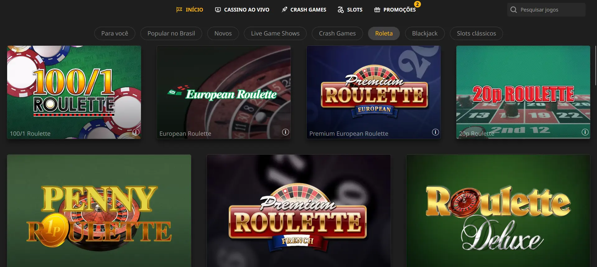 Roleta na Betfair