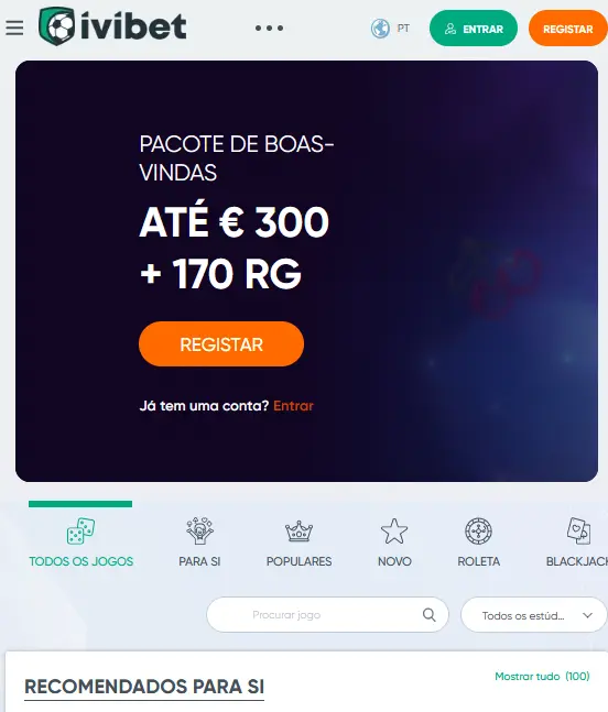 Aplicação móvel IviBet para iOS