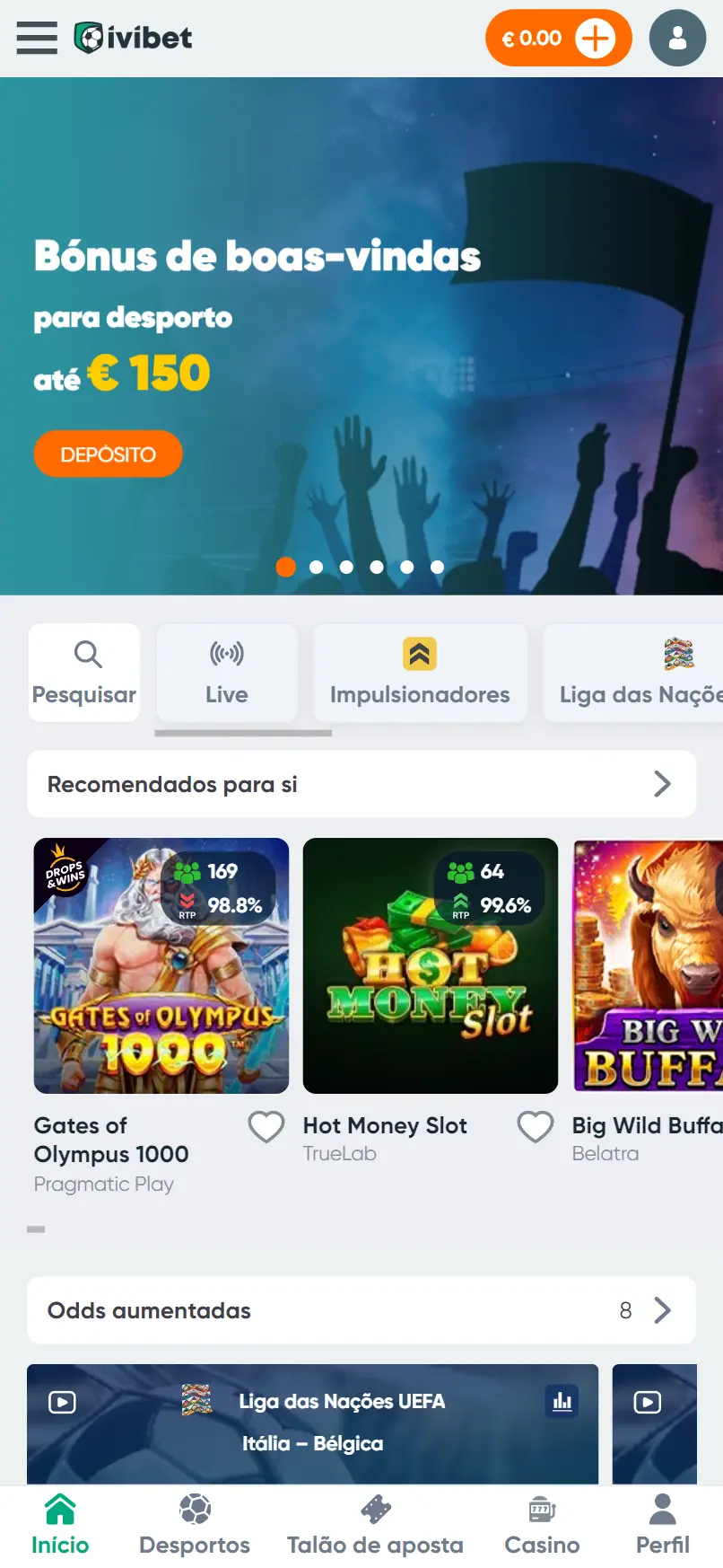 Aplicações móveis IviBet