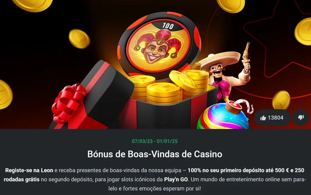 Bónus de Boas-Vindas no Leon Casino