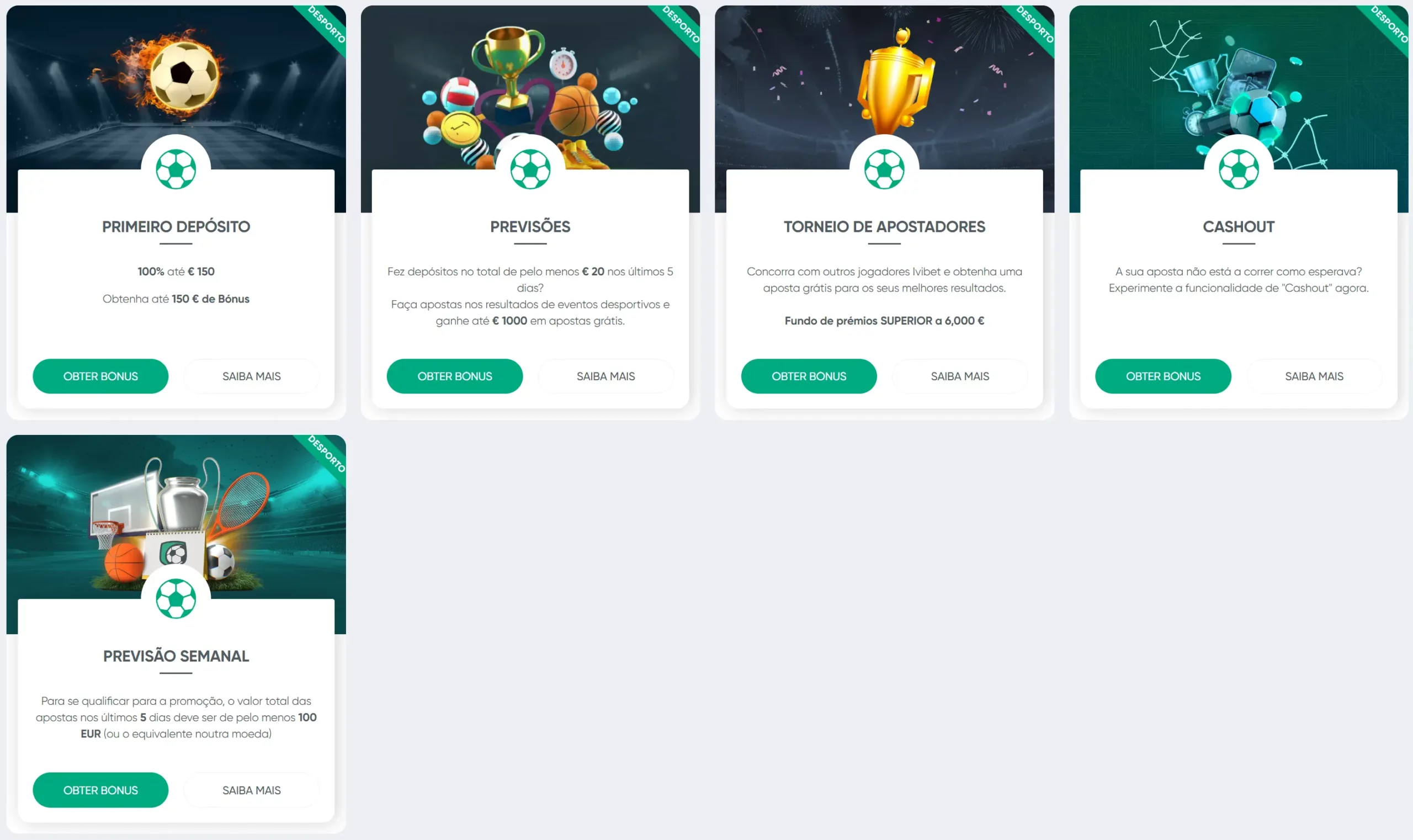 Bónus de desporto IviBet