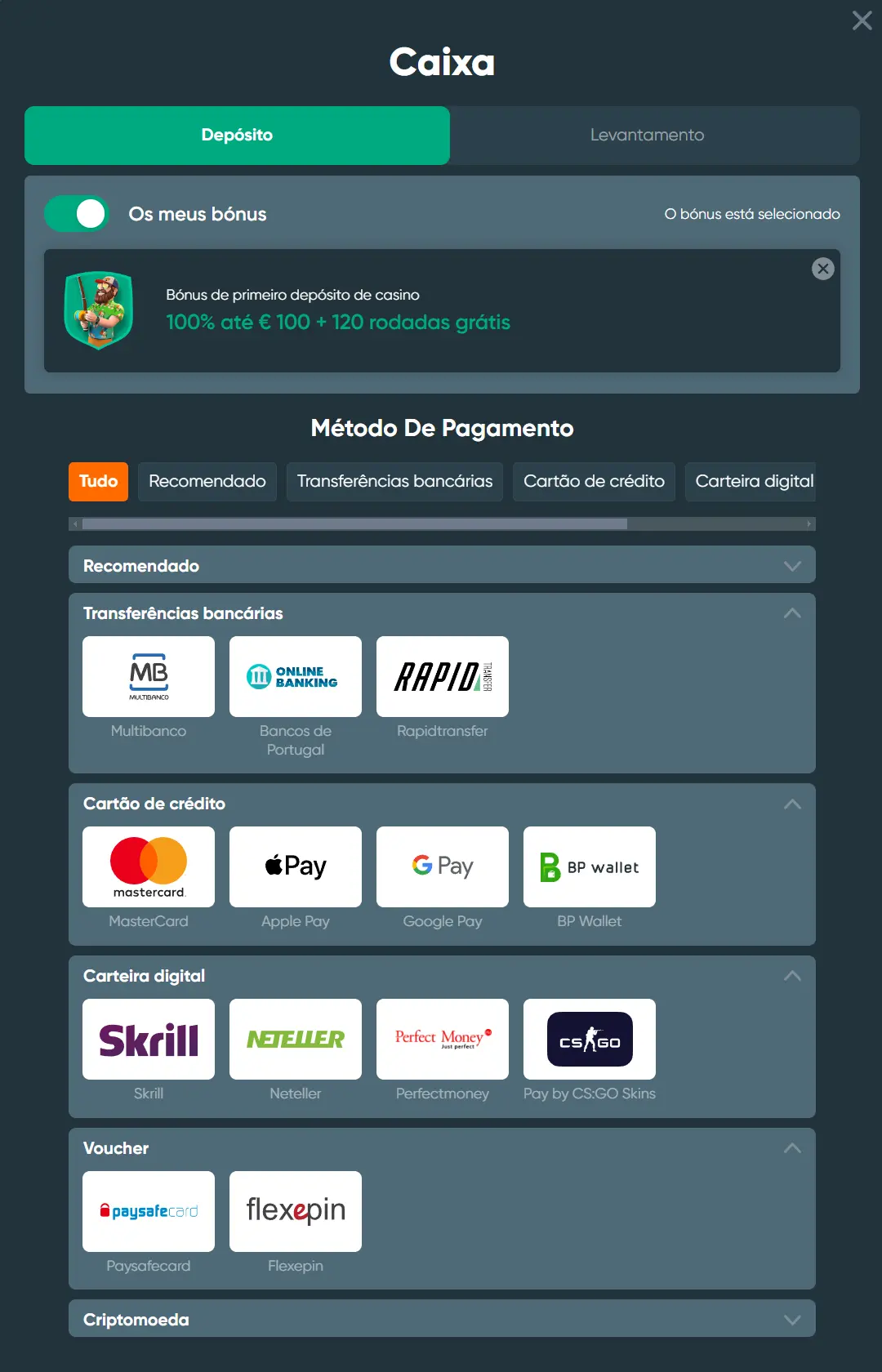 IviBet Depósito