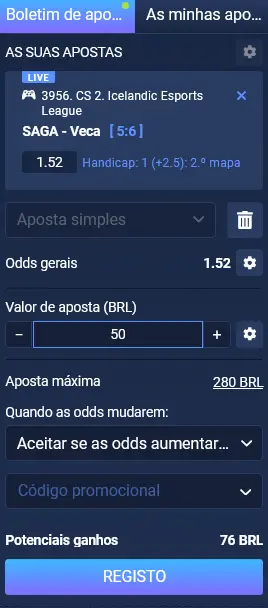 Noções básicas de apostas de CS