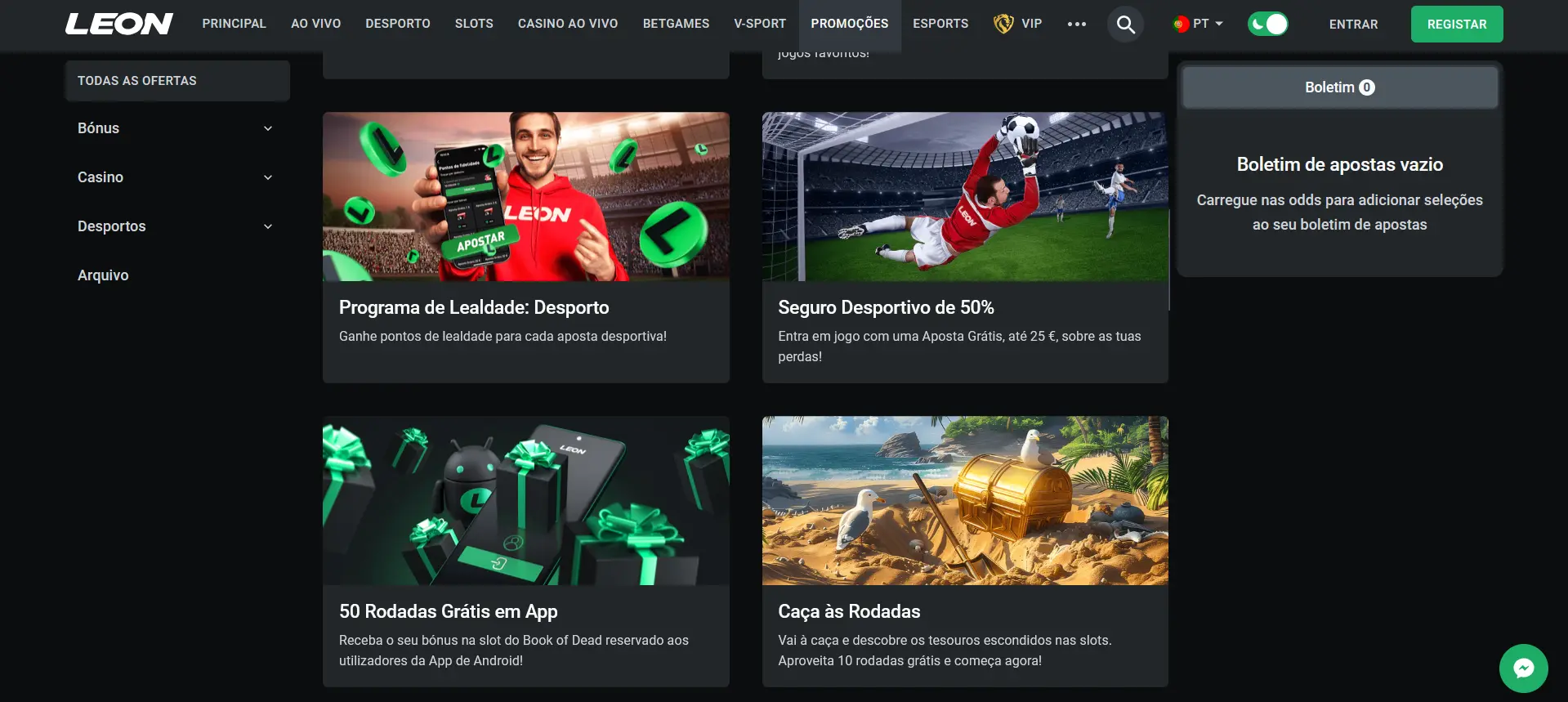 Outros bónus para desportos