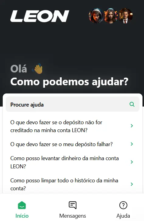 Serviço de apoio do Leon