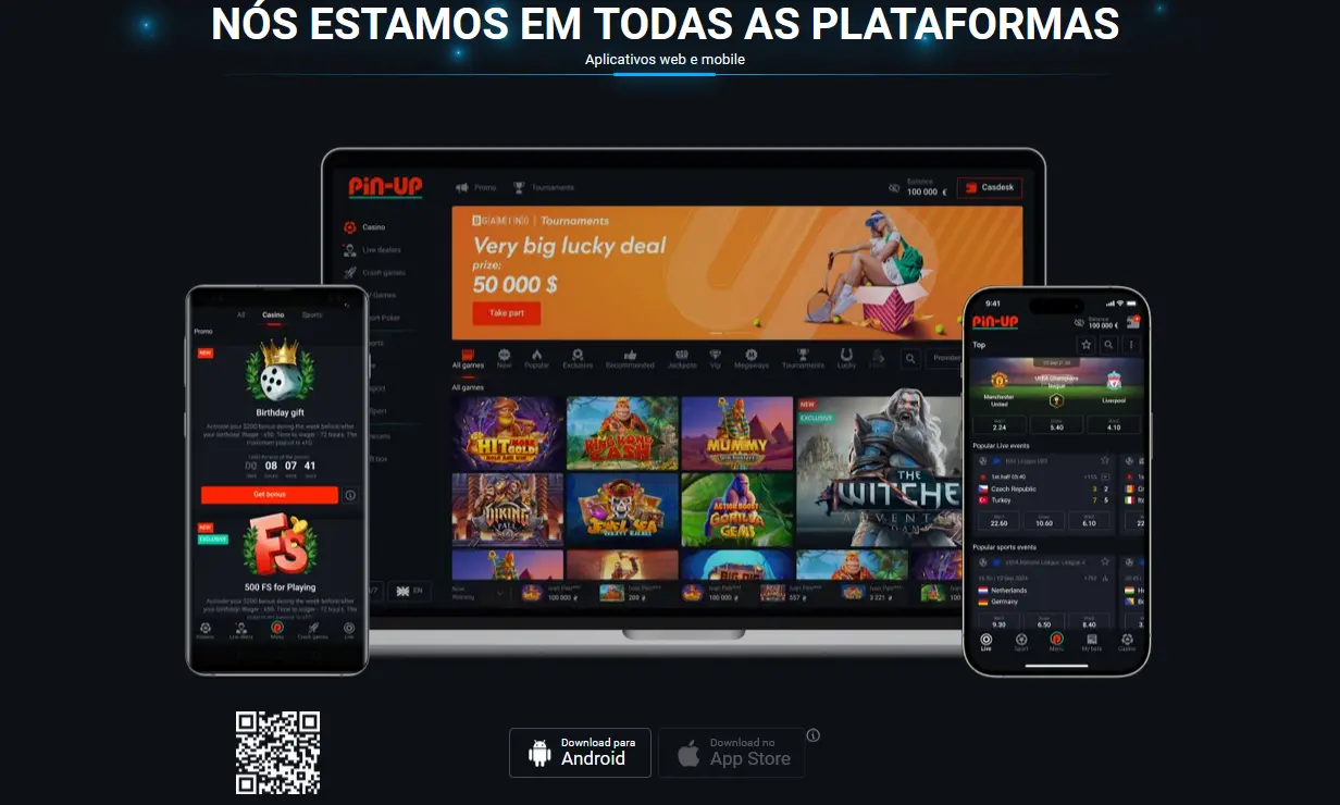 Aplicações móveis Pin-Up