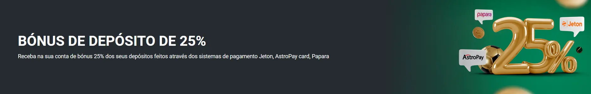 25% de Bónus de Depósito na BetWinner